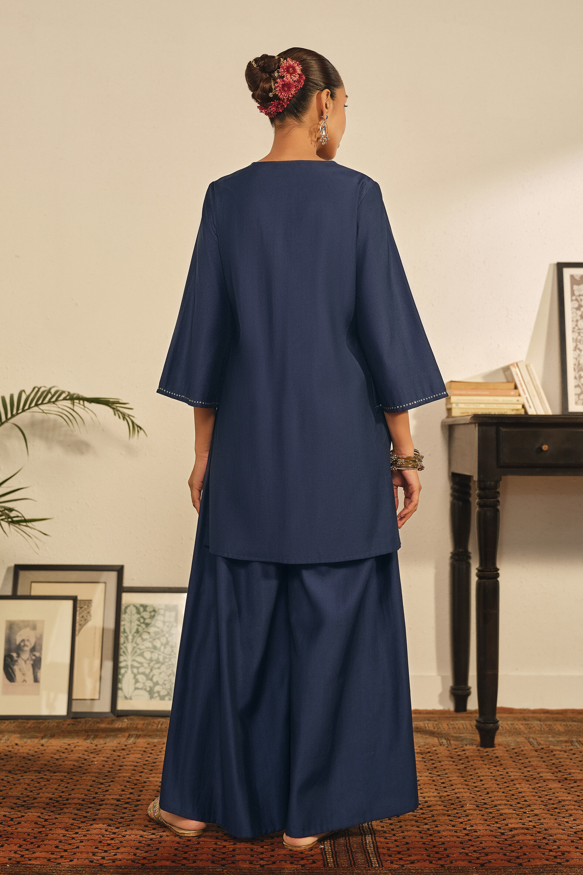 Occasion Tunic in Indigo, Indigo, image 3